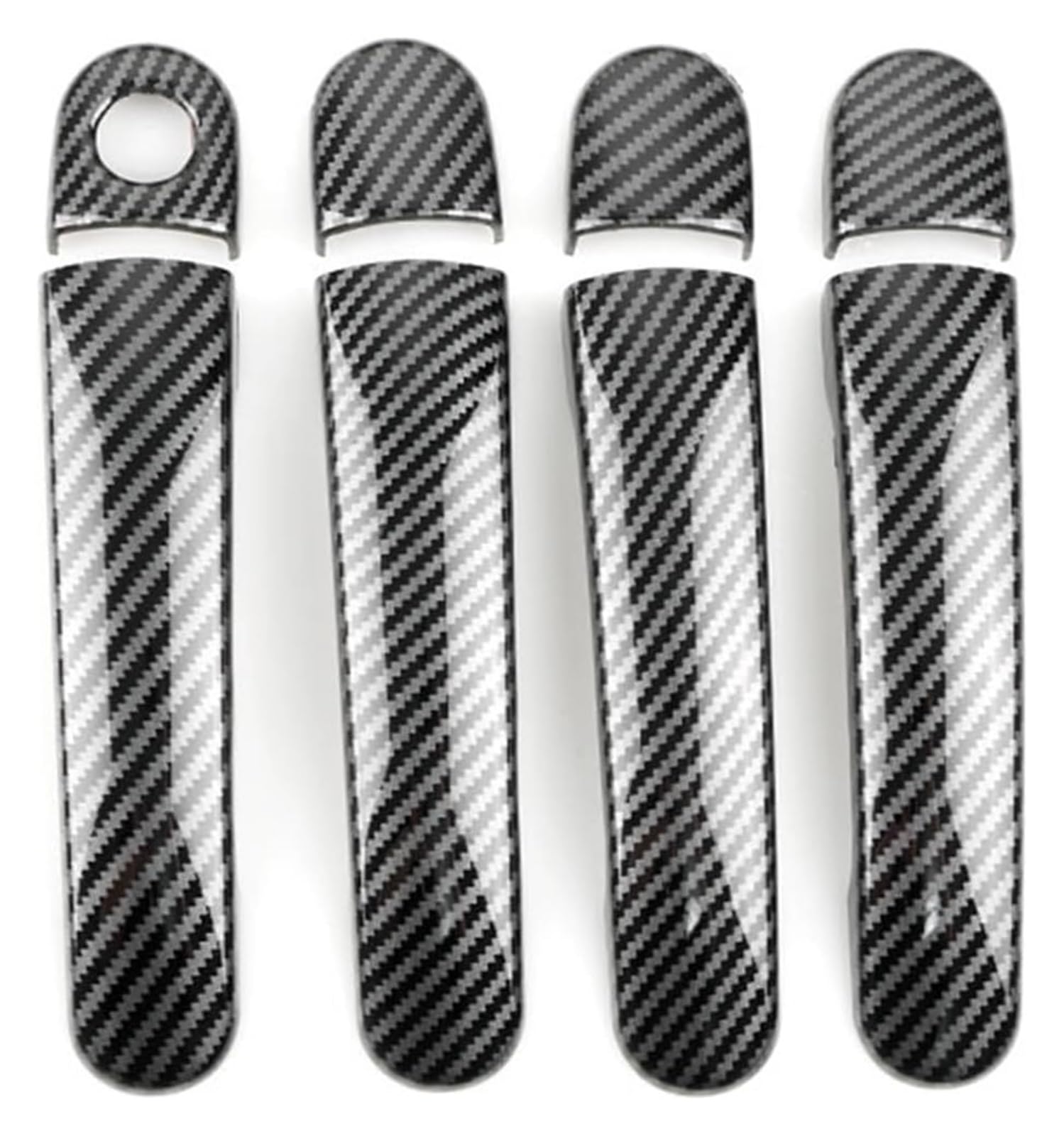 QWQTHGS Car Exterior Door Handle Cap for Rapid for YETI for Fabia for Octavia 2008-2013 ABS Carbon Fiber Car Exterior Door Handle Covers Trim