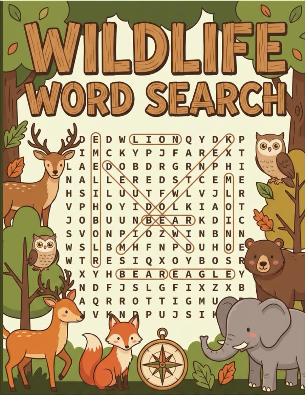 Wildlife Word Search Puzzle: Large Print Animal and Nature Puzzles for Relaxation and Brain Training