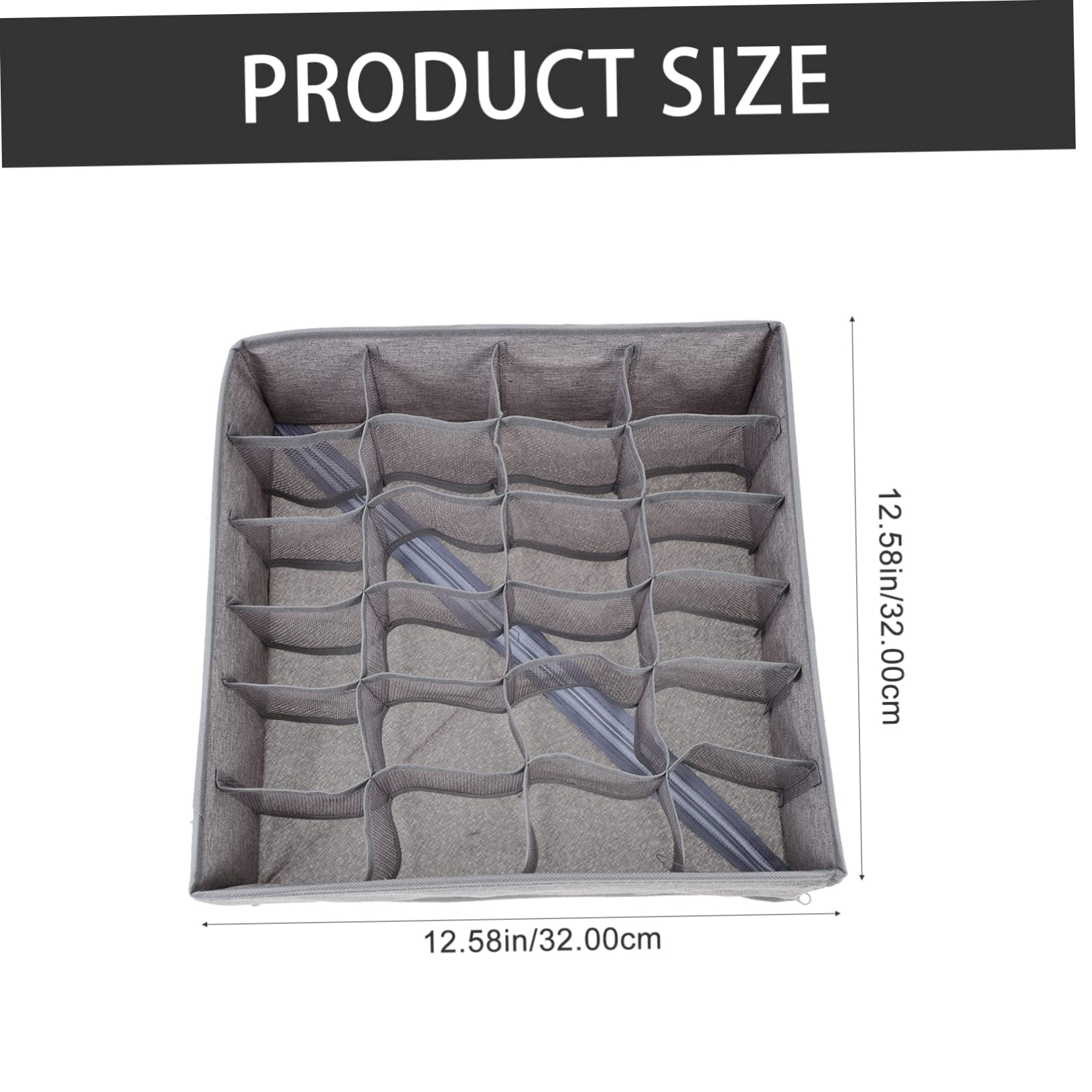 PRETYZOOM 2Pcs Underwear Organizer Foldable Storage Box with Slots for Closet Design for Socks Ties Belts for Space Saving Storage