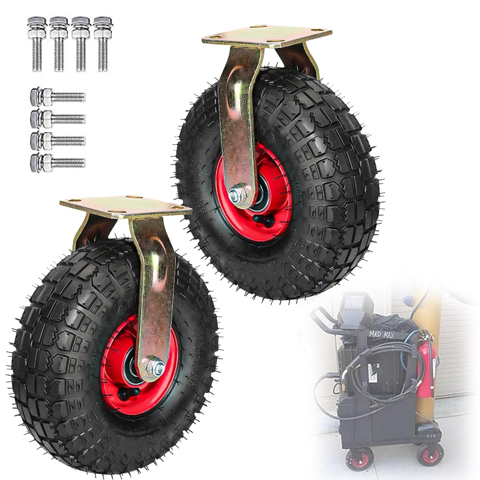 Roue Pneu Industrielle Gonflable, Type Tout-Terrain, Roue Antis-crevaison