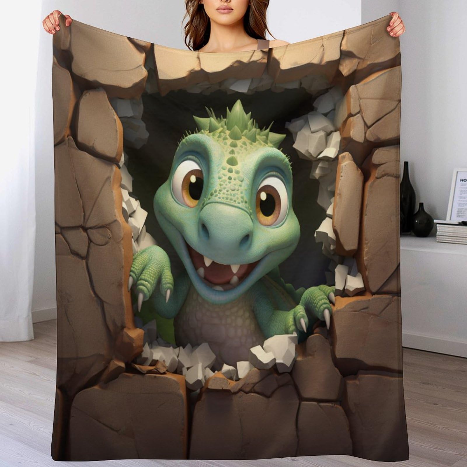 Manta de dinosaurios para sofá el regalo original de franela para niños y hogar