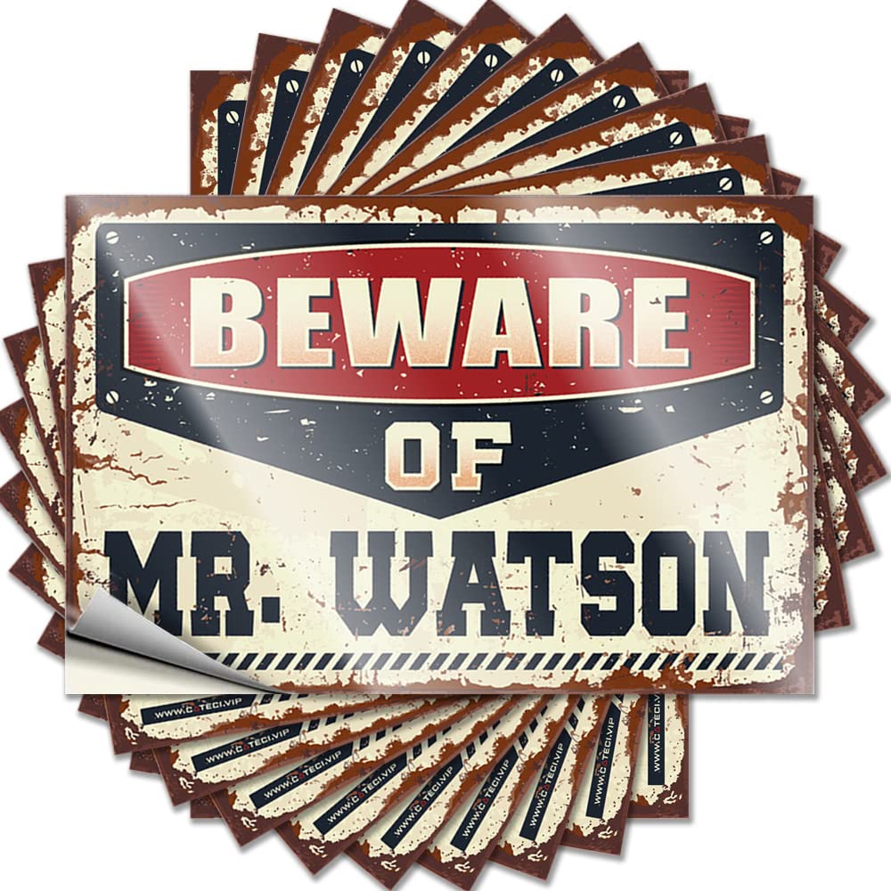 Fzfn Colour Decals Gamers Accessories Science Fluffy Laptop Beware Of Mr. Watson - Scratch Resistant Stickers(8X12cm)