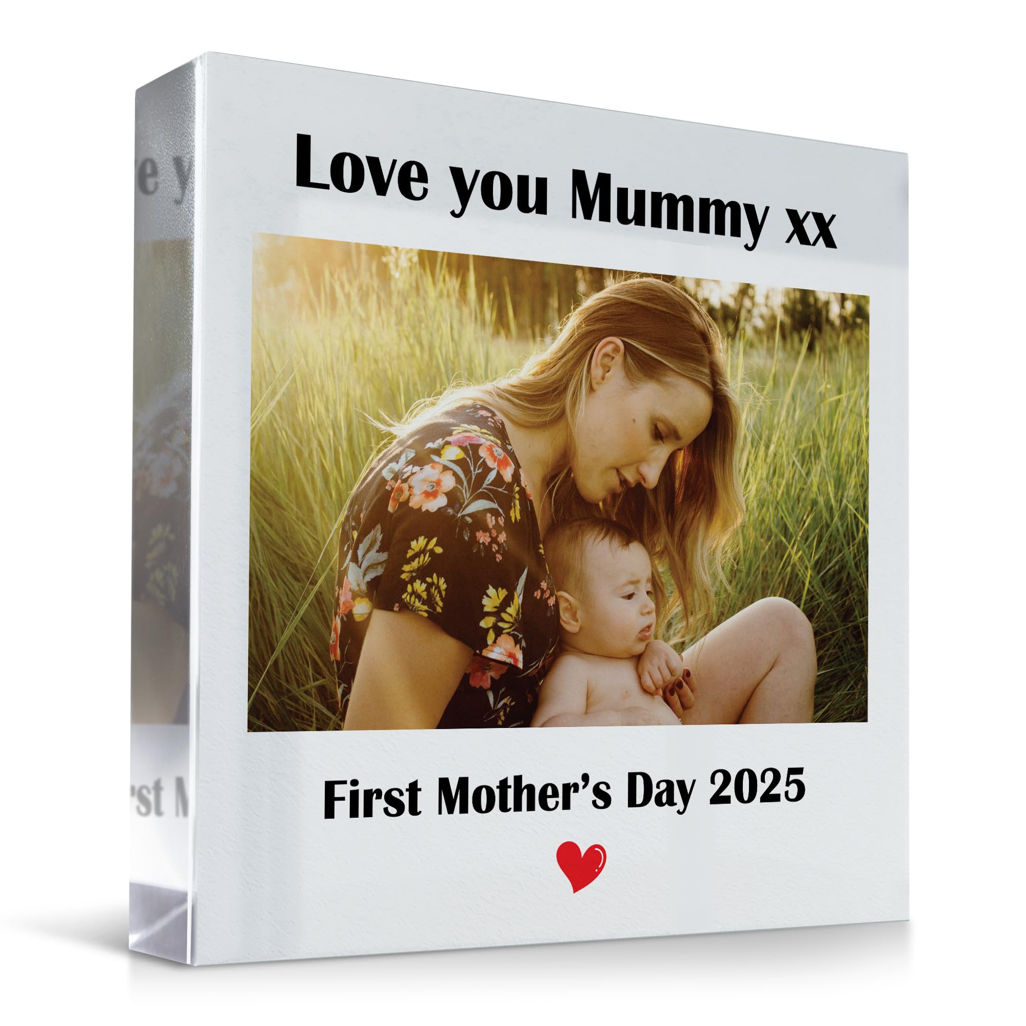 Red Ocean 1st Mothers Day Gift Personalised Mum Photo Plaque First Mothers Day Gift From Daughter Son From Bump New Mummy Baby For Her Keepsake