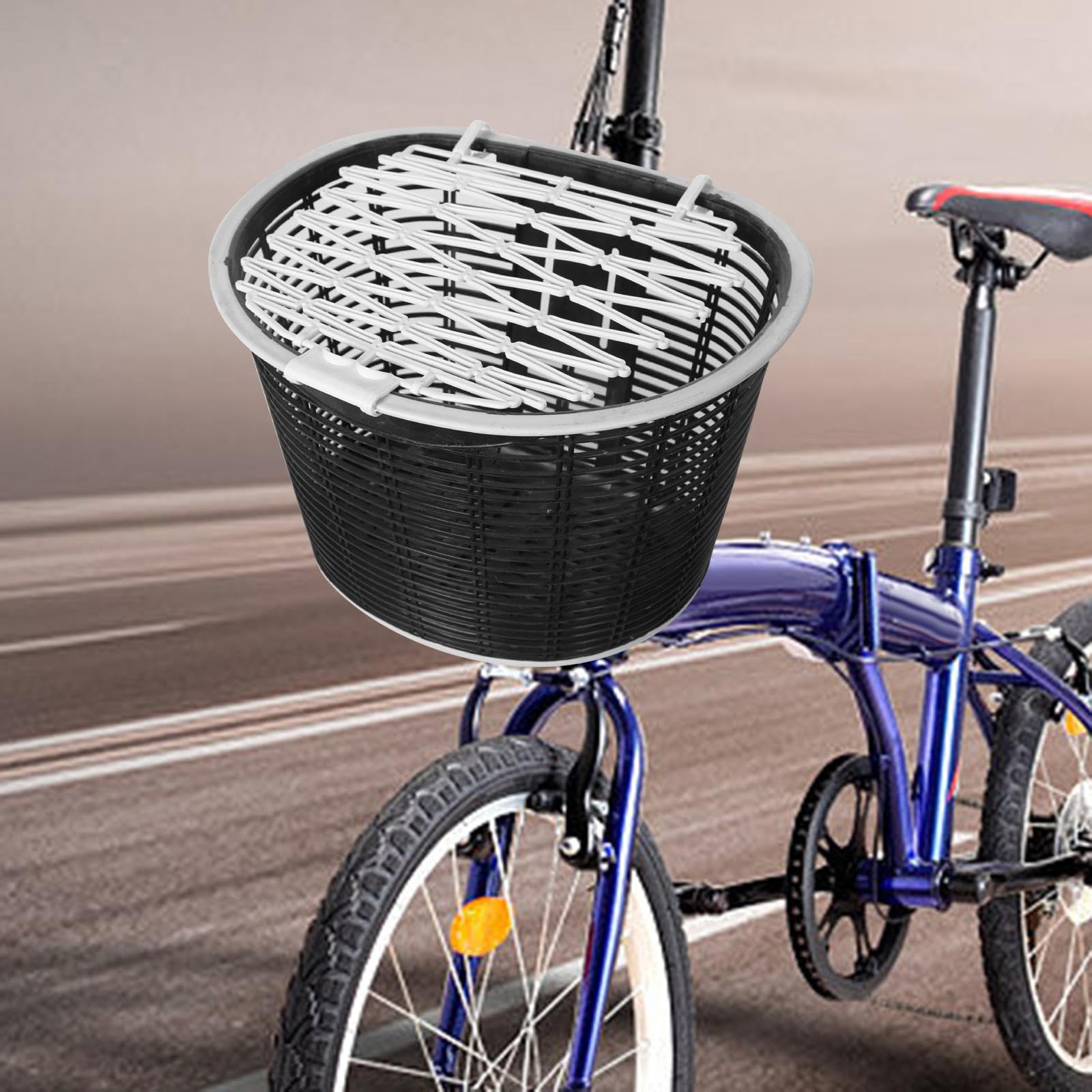 Cestino Bici Con Coperchio 34x24x25 Cm - Portaoggetti Anteriore/Posteriore Per Bambini E Adulti - Foto 7