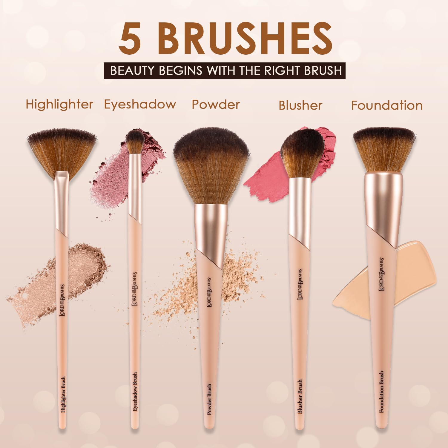 Glam21 Lord Of The Brushes Blusher Brush |Ultra-Soft Bristles for Flawless Blending |Natural Airbrushed Finish Durable & Long-Lasting |Easy-to-Control Handle - Image 7 thumbnail