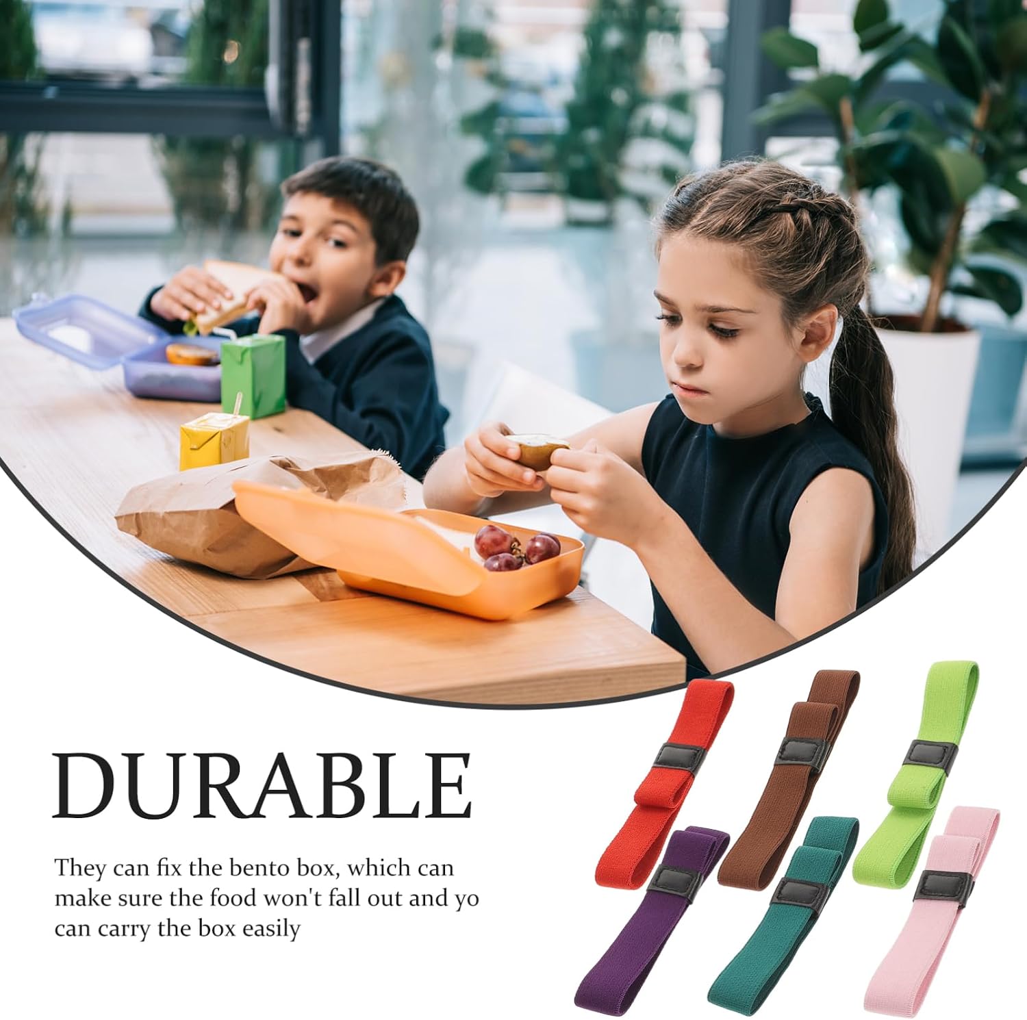 SOLUSTRE 6pcs Box Strap Rack Straps Practical Straps Lumch Webbing Elastic Fixing Straps Lunchbox Band Lunchbox Wrap Bands Accessories Heated Lunch Boxes for Adults Stack Chain Pu