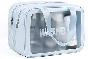 Translucent Travel Wash Bag, Waterproof Large Clear Makeup Bag