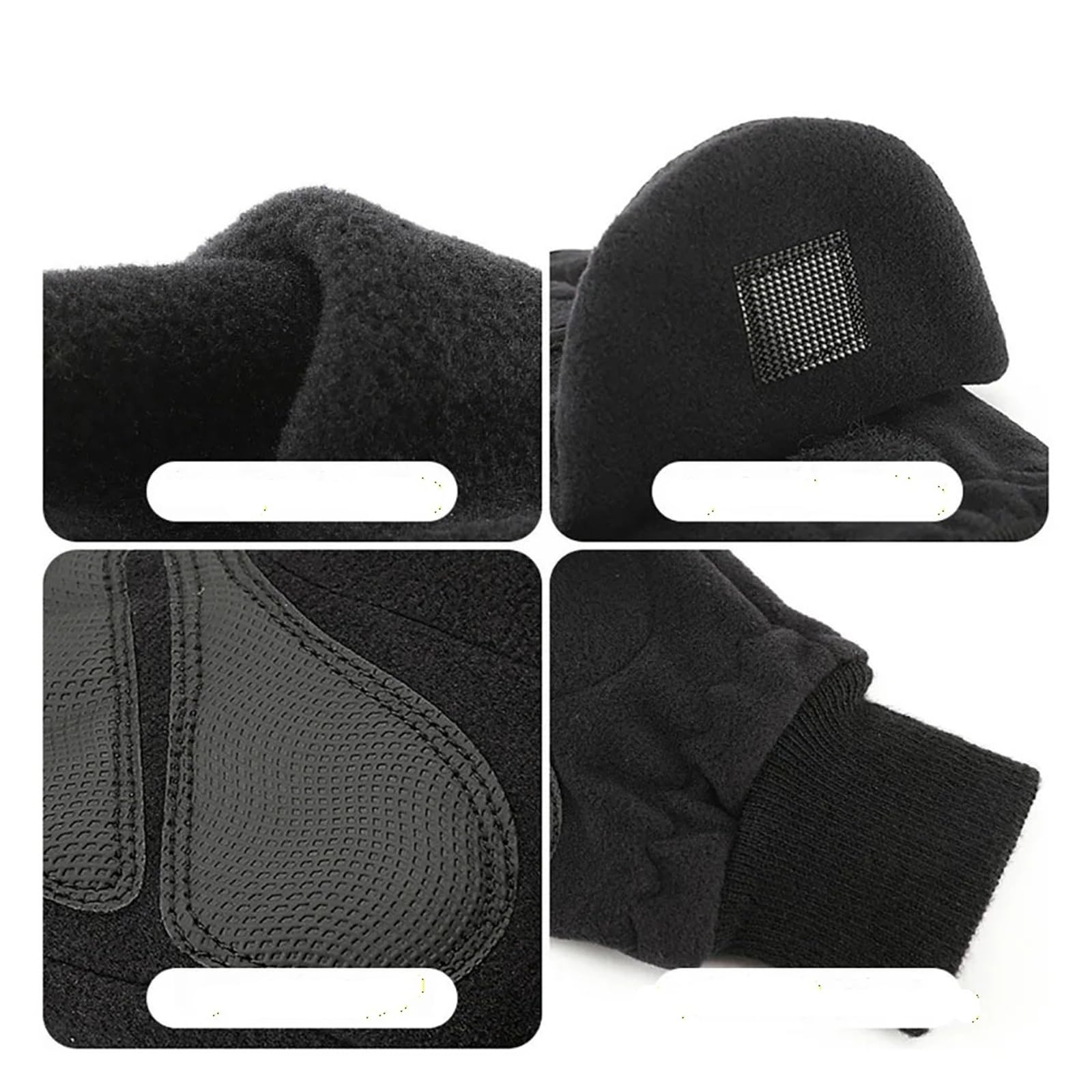 Winter-Flip-Cover, schwarz, Angelhandschuhe, Halbfinger, rutschfest, atmungsaktiv, for Kamerafotografie, Outdoor, warm