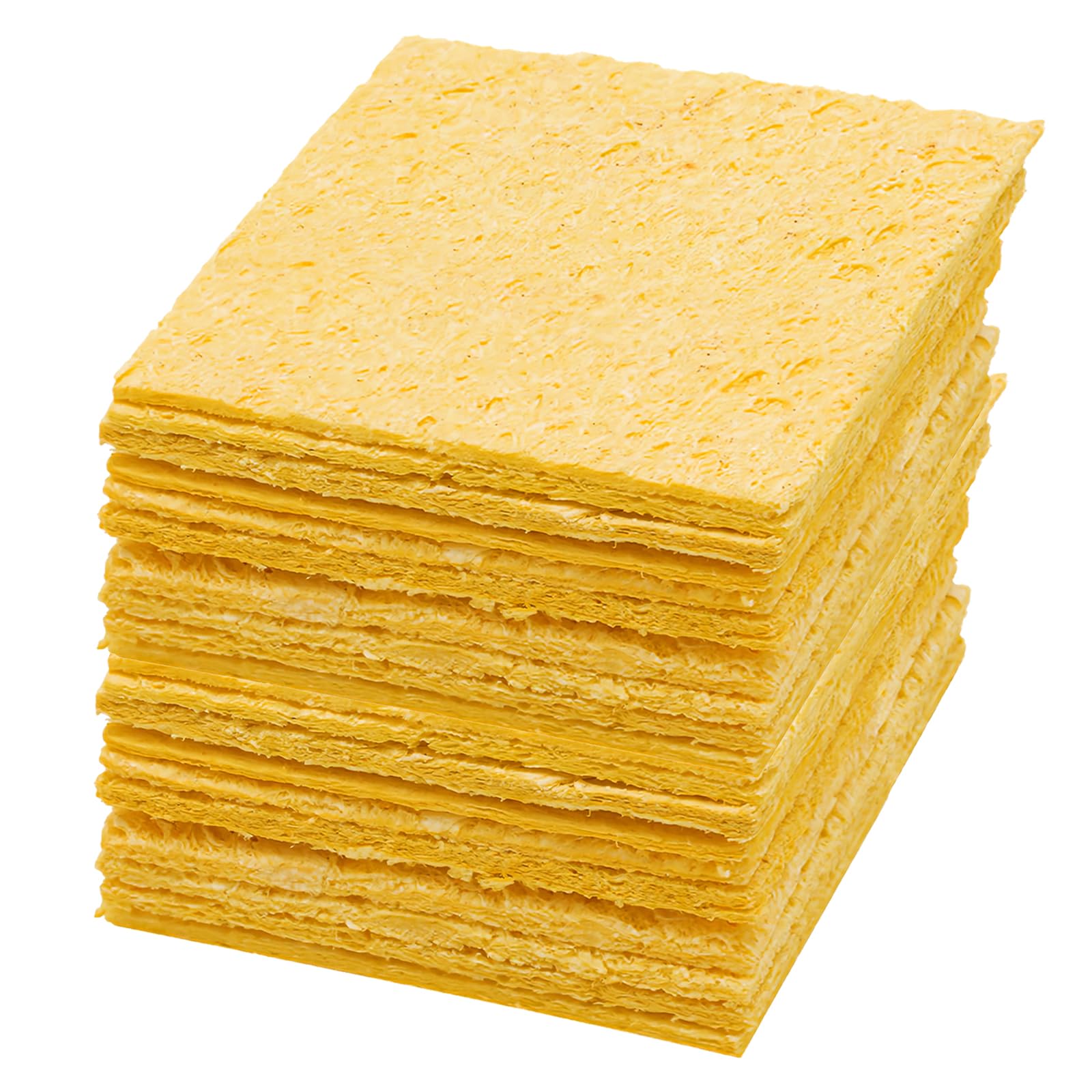 Soldering Sponge, Soldering Iron Tip Cleaner - 20 Pcs Solder Sponges Cleaning Pads for Soldering Iron Stand | Soldering Accessories | Reusable | 6.7x6.7x1 cm