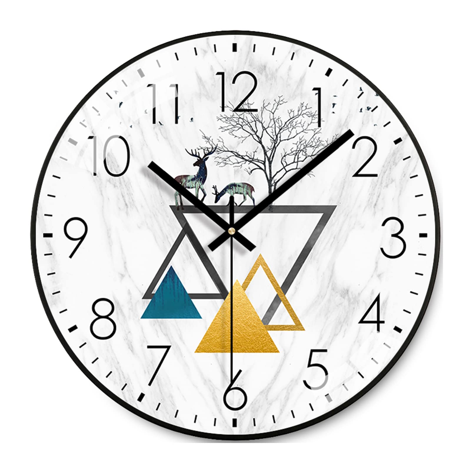 Horloge moderne et simple de 14 pouces pour décoration murale chambre et bureau