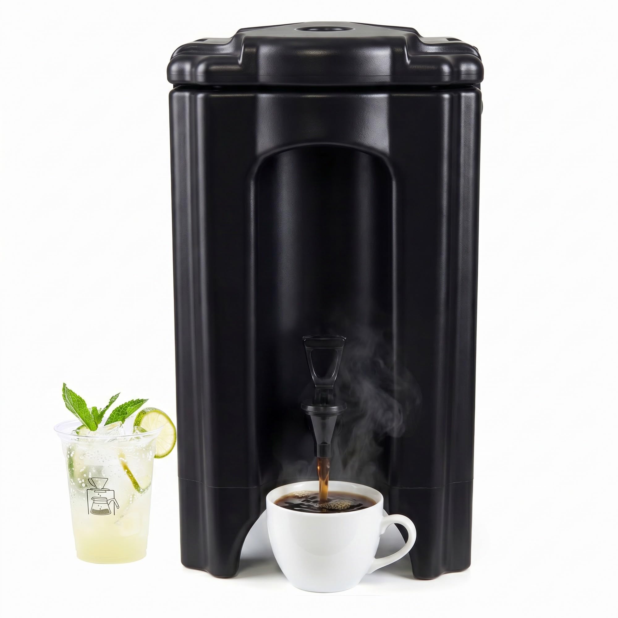 LIFEZEAL 16,5 L Distributore per Bevande Isolato, Distributore per Bevande Calde e Fredde con Rubinetto Antigoccia, Contenitore Isotermico per Caffè, Birra e Succo di Frutta, per Bar e Ristoranti