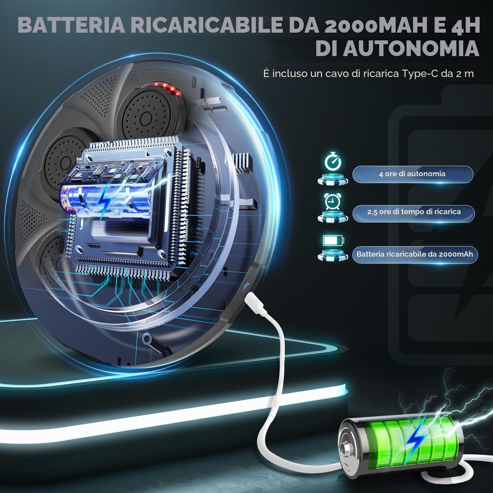 Music Wall Boxing, Macchina da Boxe Musicale Intelligente, Macchina da Boxe Elettronico con Connettività Bluetooth, 1 Paia di Guanti da Boxe, Uso Interno, per Bambini/Adulti