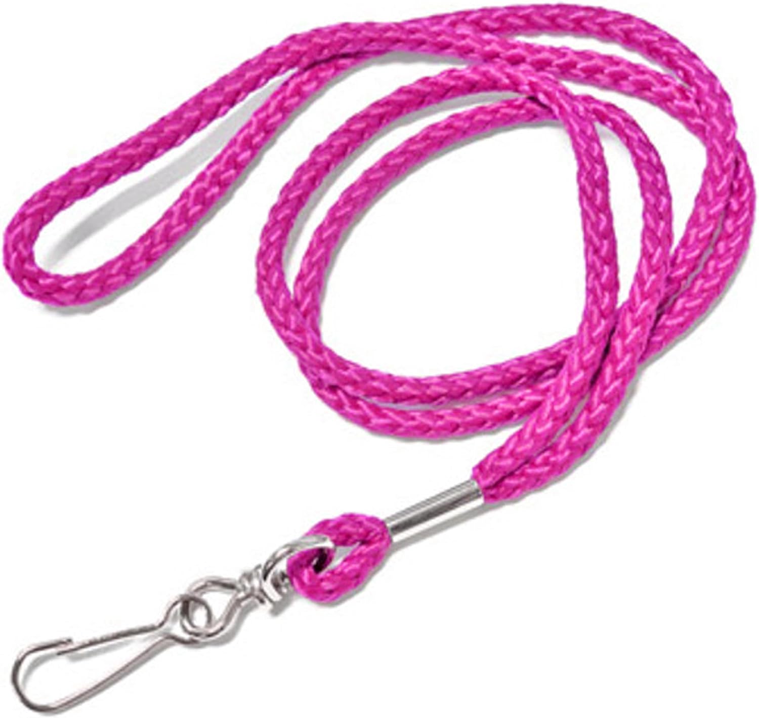 COMBO 100 Sets Rope ID Neck Lanyard with Name Badge Holder J Hooks fit 3" x 4" Horizontal Clear Vinyl Plastic Sleeve