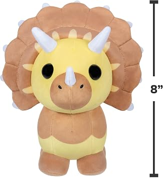 Adopt Me! Collector Plush - Triceratops - Series 4 - Uncommon In-Game Stylization Plush - Exclusive Virtual Item Code Included - Toys for Kids Featuring Your Favourite Pet, Ages 6+