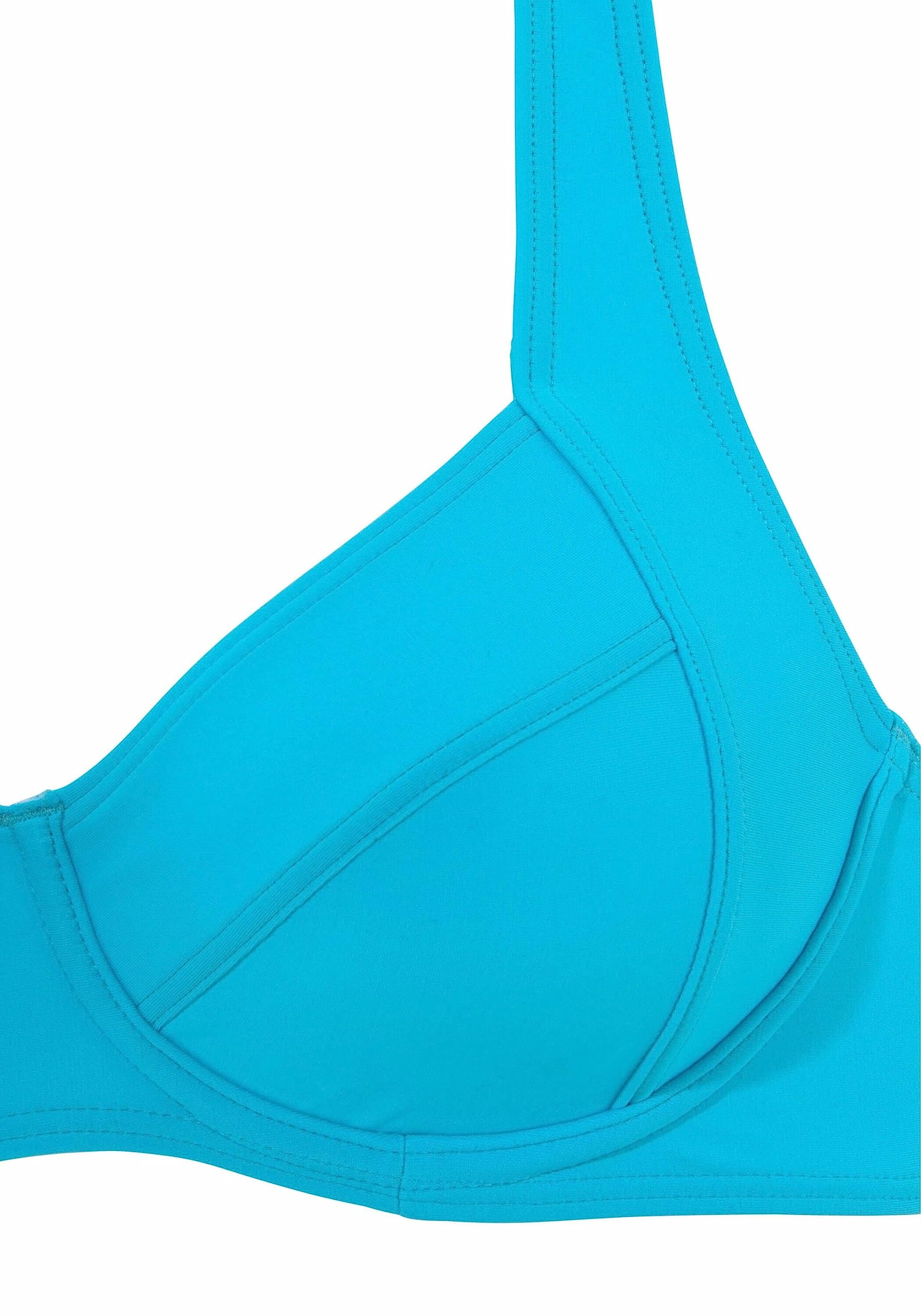 Lascana Damen Bügel-Bikini in modischen Farben, mit verstellbaren Trägern, etwas höher geschnittene Hose, seitlich zum Raffen