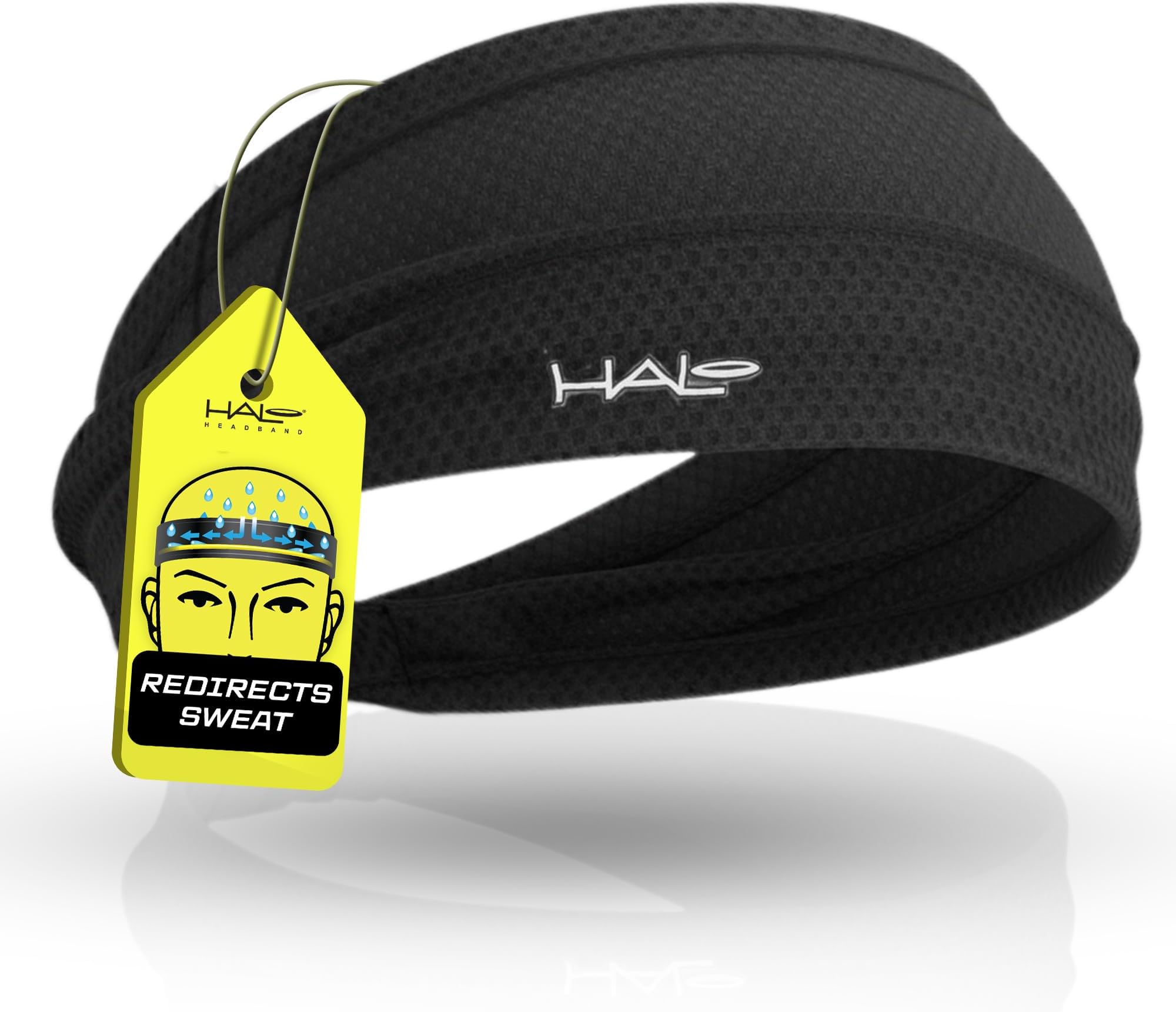 Halo Headband AIR Series-Bandit - 4" Wide Pullover Sweatband for Men and Women- Keeps Hair in Place and Sweat Off Your Face