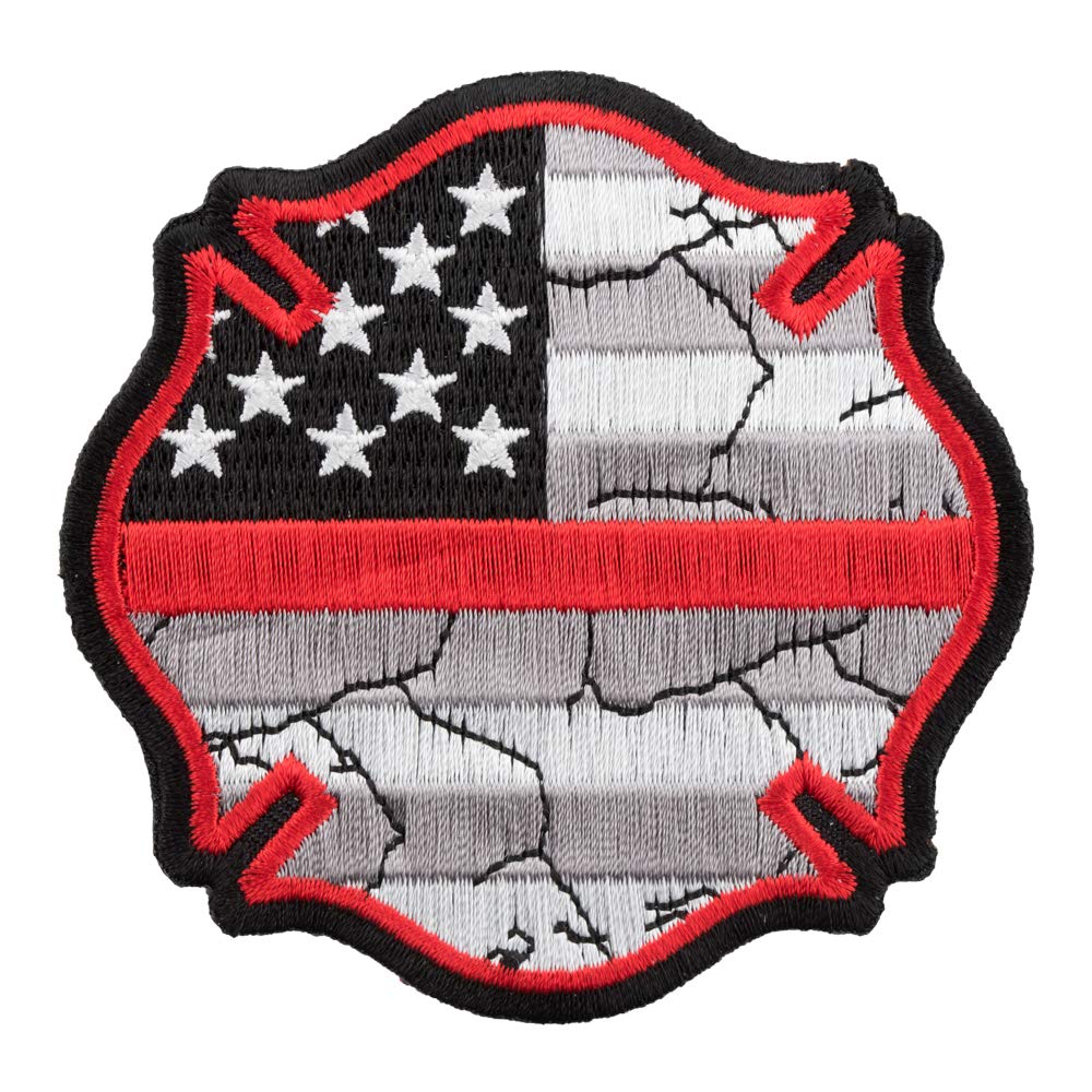 Maltese Thin Red Line Flag Patch, Firefighter Patches