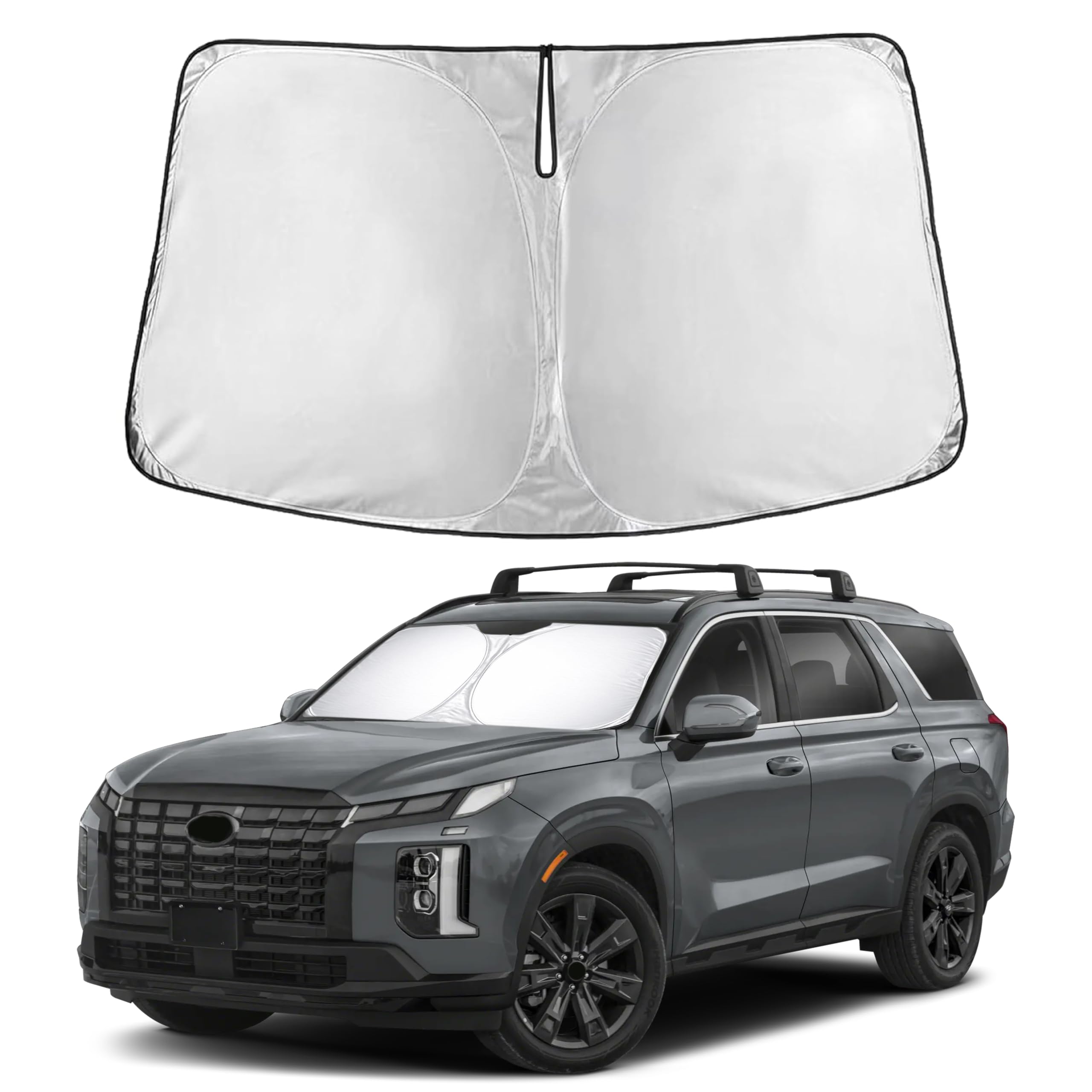 EcoNour Windshield Sunshade Compatible for Hyundai Palisade 2020-2025 2026