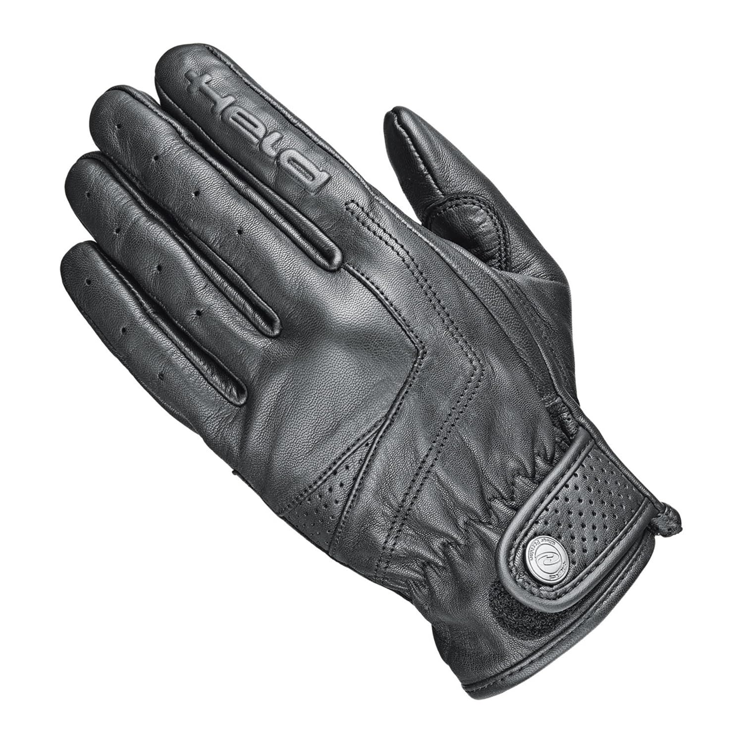 Held Classic Rider - Urban Motorrad Handschuhe Herren - Leichte Sommer Motorradhandschuhe, Ziegenleder, perforierte Finger, Atmungsaktiv, CE-Zertifiziert Level 1, Schwarz, Größe 14