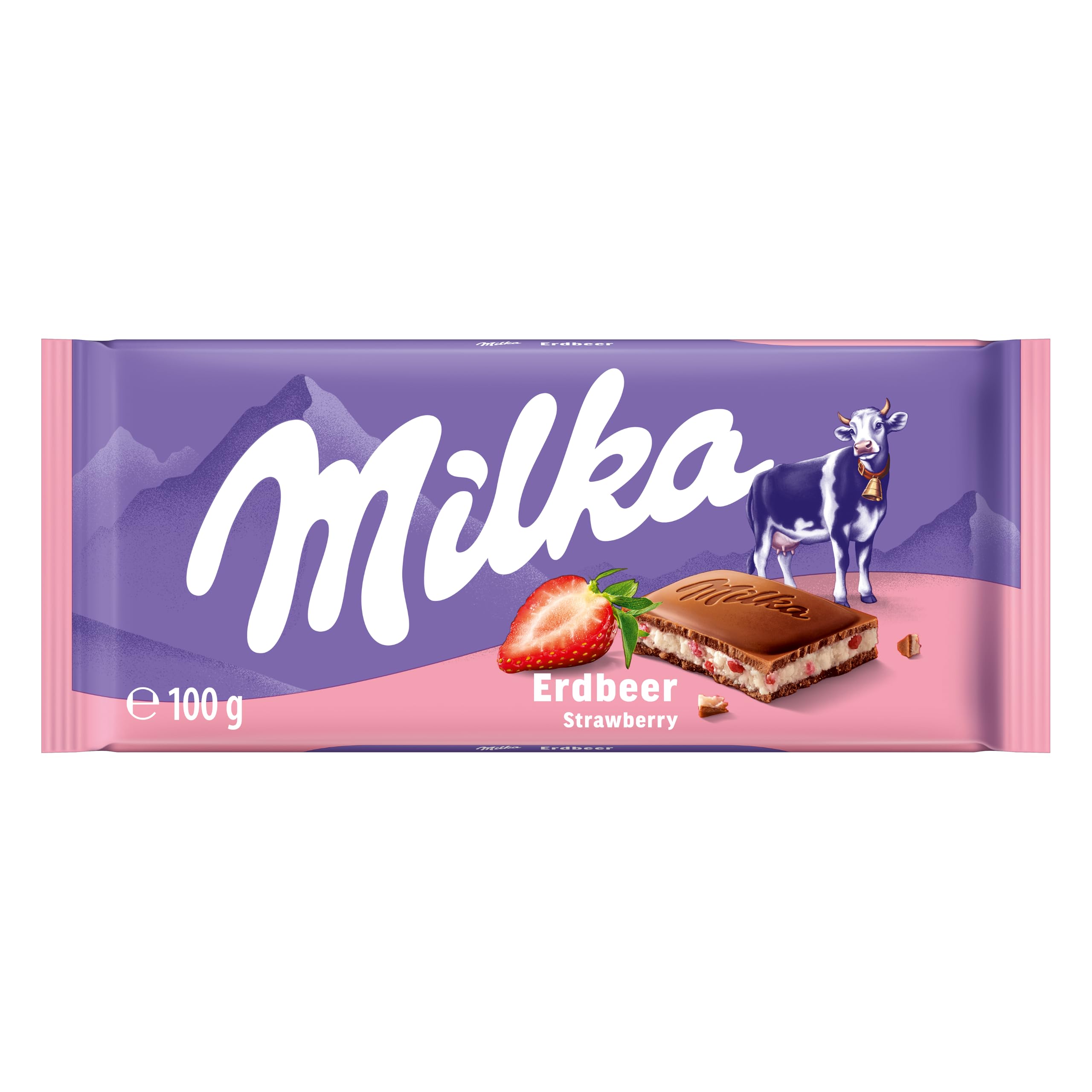 Milka Erdbeer Schokolade, 100 g