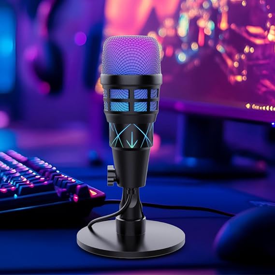 Pc Microphone Wireless USB Noise Cancellation Condenser Accessories | Condenser Podcast Microphone for PC Studio Streaming Podcast Music Headset Headphones Studio Streaming Podcast