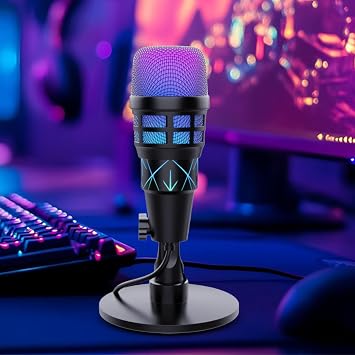 Pc Microphone Wireless USB Noise Cancellation Condenser Accessories | Condenser Podcast Microphone for PC Studio Streaming Podcast Music Headset Headphones Studio Streaming Podcast