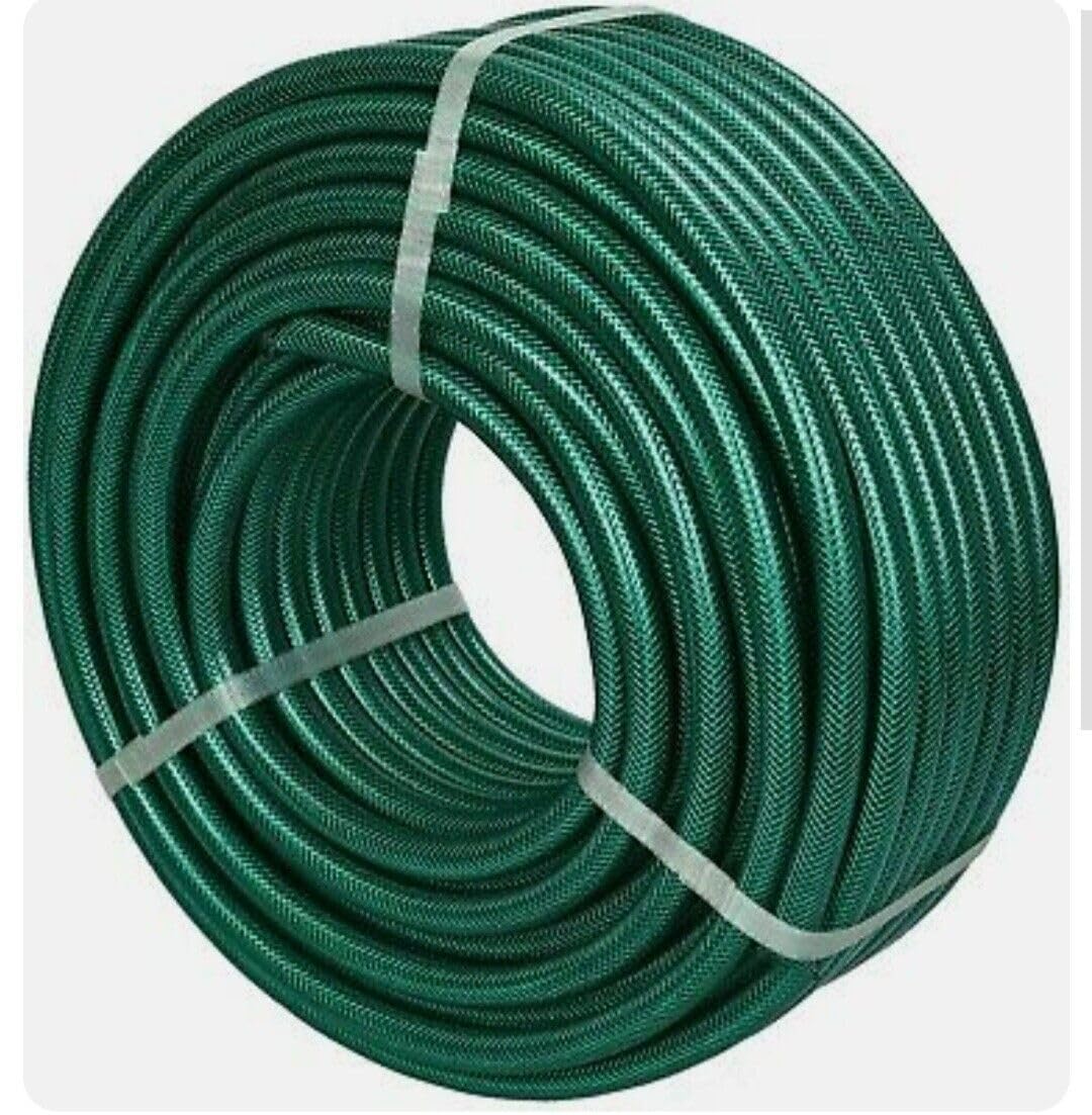 Adeptna Green 30M Garden Reinforced Hose Pipe Reel Watering Hosepipe Triple Layer Anti Uv Durable Hose Pipe