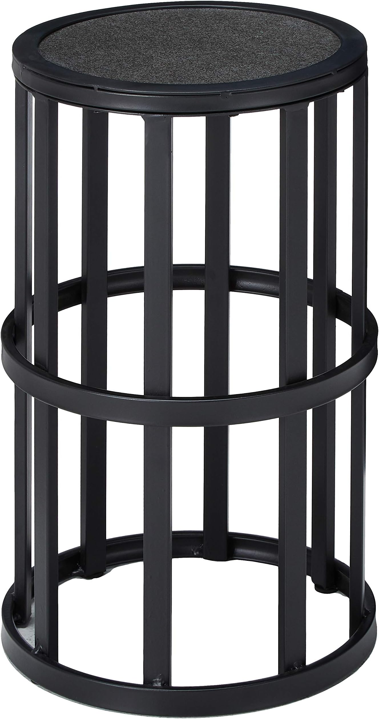 Christopher Knight Home Truda Outdoor 11 Inch Grey Finish Ceramic Tile Side Table, Black Metal