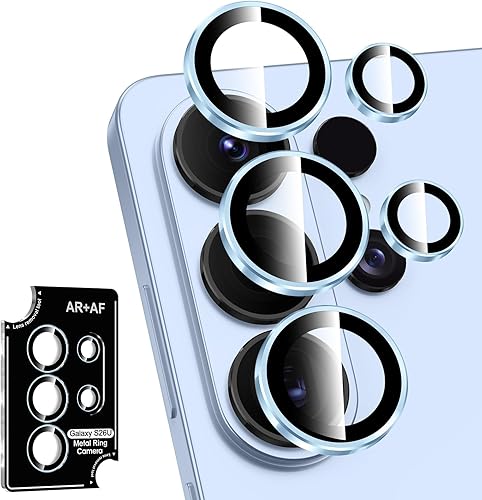 Miniatura 155 de Protector de lente de cámara para Samsung Galaxy S25 FE, cubierta individual de lente de vidrio templado con anillo de metal, [fuerte adsorción]
