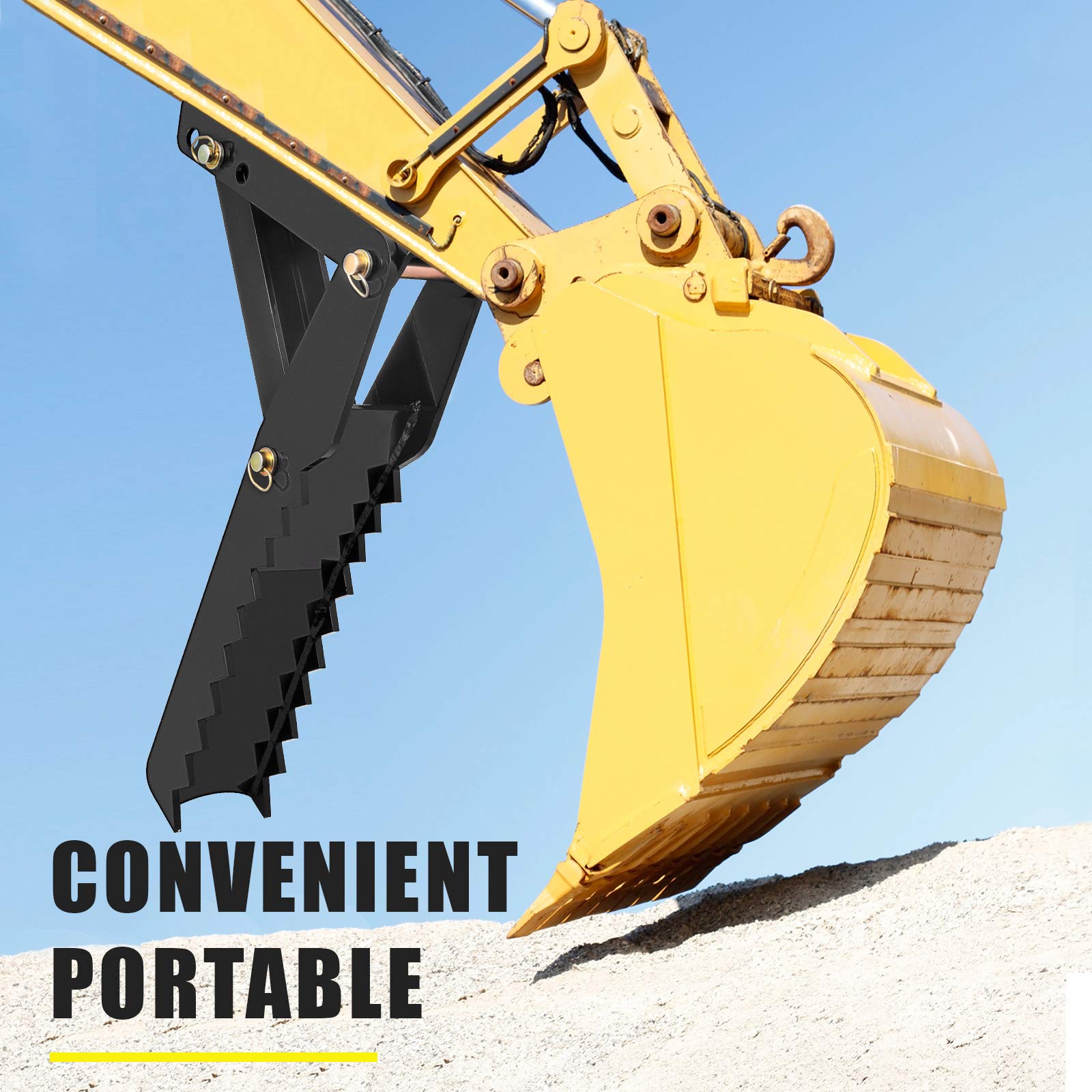 Buy Mophorn 32" Backhoe Thumb, 5/8" Steel Plate Teeth Thickness Heavy