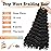 Eerya Ocean Wave Crochet Hair 18 Inch 6 Packs Deep Wave Crochet Hair for Black Women Synthetic Wavy Curly Braiding Hair for Boho Braids (18 inch,1B)