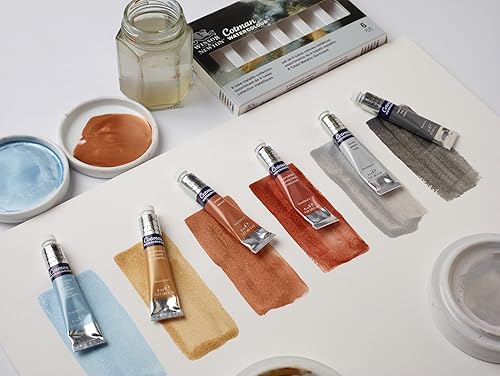 Miniatura 4 de Winsor & Newton Cotman - Juego de pintura de acuarela, 6 colores metálicos, tubos de 0.27 onzas líquidas