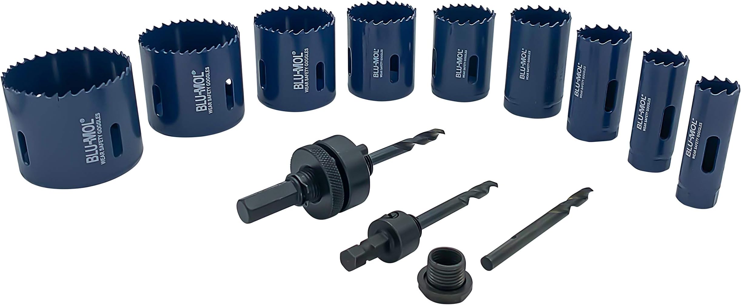 E0103116 Boxed Blu-Mol Bi-Metal Hole Saw Kits, 13-Piece Journeyman's Kit