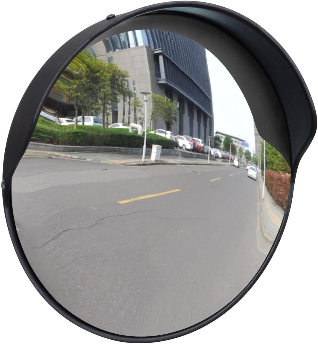 Outdoor Road Traffic Convex PC Mirror Safety & Security, Wide Angle Driveway,12"