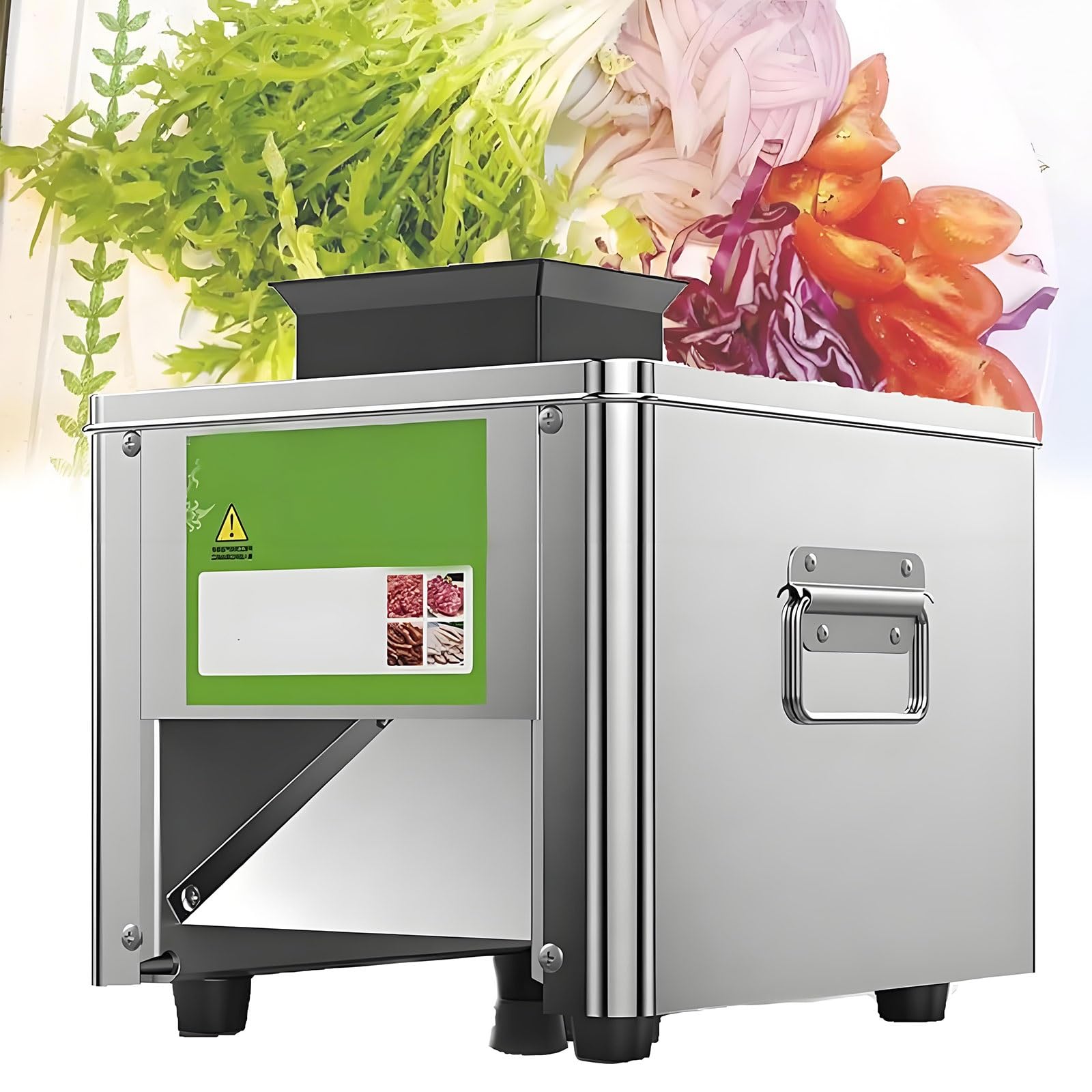 Affettatrice Elettrica Per Carne 850W Spessore Della Lama Di 2.5-21mm Facoltativo Affettatrice Elettrica Per Carne In Acciaio Inossidabile 330Lb/H Per Uso Commerciale Familiare(21MM)