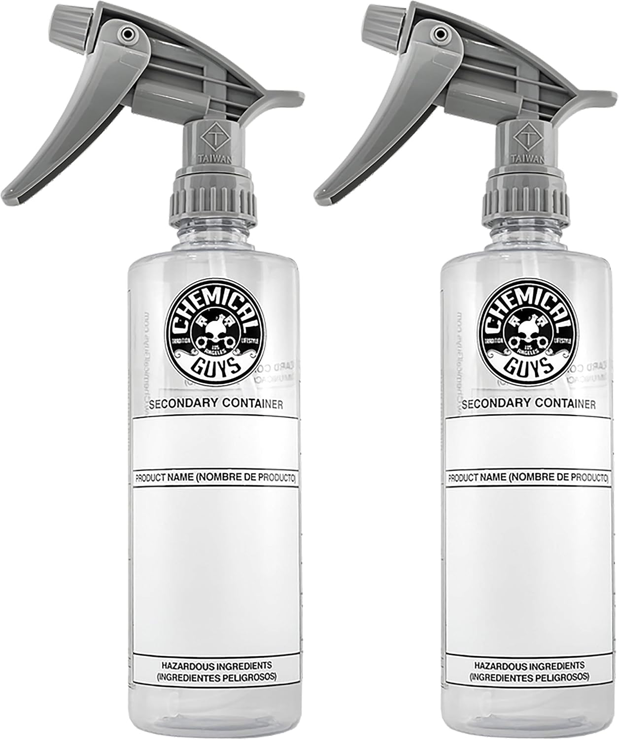 Chemical Guys Heavy Duty Bottle and Trigger Sprayer, Chemical-Resistant Viton Seal, Adjustable Mist to Stream Nozzle, High Output, Car Detailing Cleaners and Degreasers - 16 Oz, 3 Pack