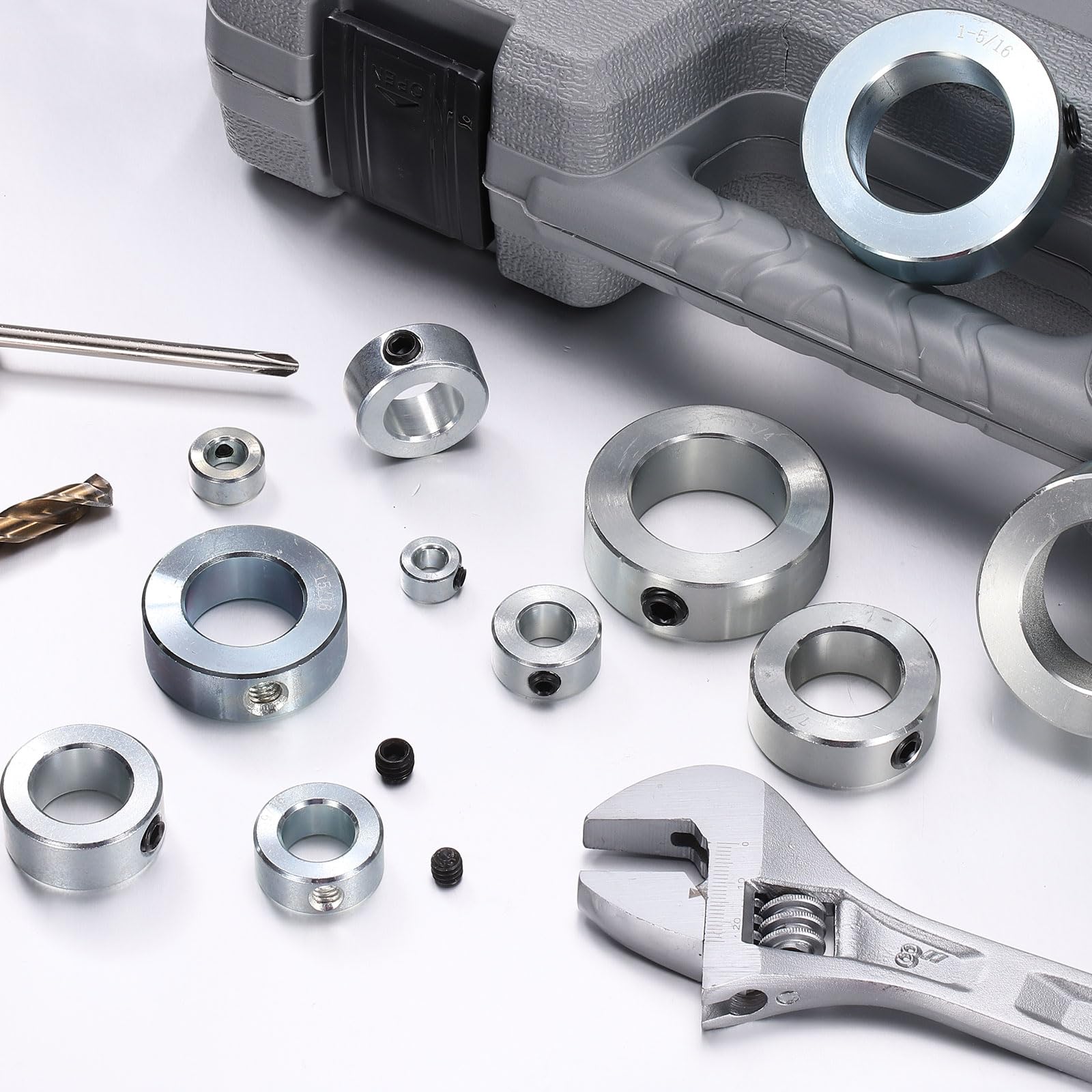 uxcell Lot de 6 colliers de serrage à vis de 15/16", colliers de serrage en acier au carbone plaqué zinc, diamètre extérieur de 3,8 cm, collier de serrage de 1,4 cm de large (style creux, léger)