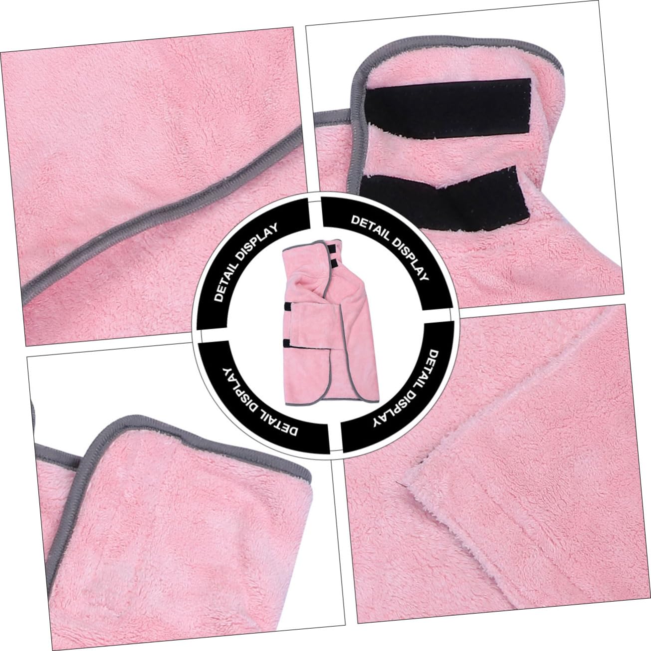 Didiseaon 3pièces Peignoir pour Animaux De Compagnie Super Absorbant Serviette De Bain pour Séchage Rapide Après Le Bain Plusieurs Couleurs Disponibles