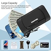 Vista 4 de Soporte de teléfono para correr, banda de brazo de gran capacidad para teléfono para correr y caminar, soporte ligero para teléfono celular