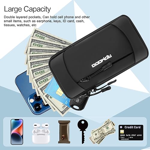 Miniatura 4 de Soporte de teléfono para correr, banda de brazo de gran capacidad para teléfono para correr y caminar, soporte ligero para teléfono celular para