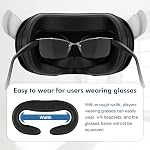AMVR Face Pad Compatible with Quest 2 Accessories, Face Pad Foam Replacement, with Facial Interface, Breathable PU Face Cushion and Lens Protector, Air-Circulation Design (Not for Q3&Q3S)