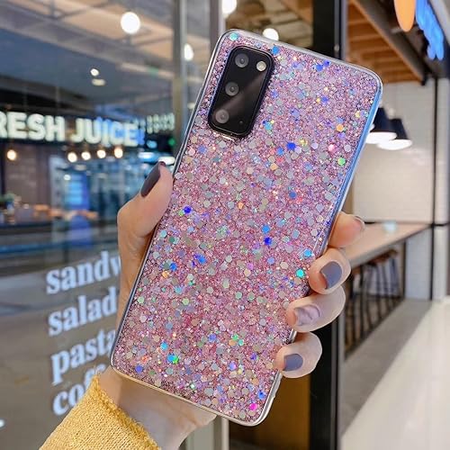 Miniatura 7 de Funda diseñada para Samsung Galaxy S22 Ultra, con purpurina brillante para mujeres y niñas, bonita funda protectora de goma delgada para Galaxy S22
