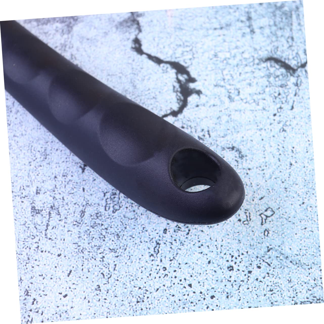 SOLUSTRE Food Grade Silicone Non Stick Rice Spoon with Skid Button Ergonomic Kitchen Utensil for Serving Rice Corn and Vegetables Tableware for Home and Restaurant Use Black