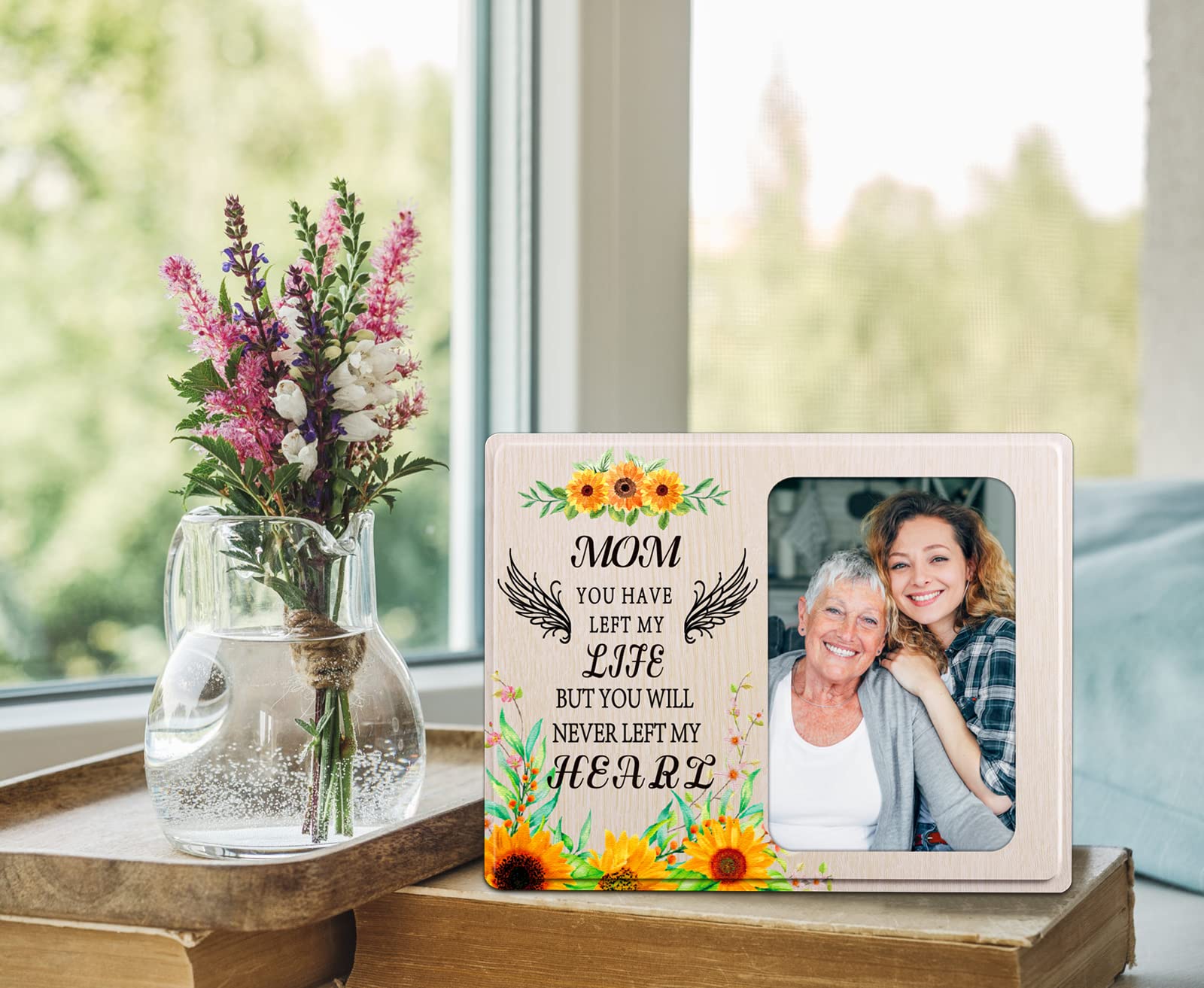 Trauergeschenk In Erinnerung An Die Mutter - Acryl-Andenken Mit Blumenprint (10,2x10,2 Cm)