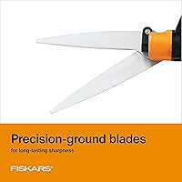 Vista 4 de Fiskars Shear Ease Grass Shears - 5" Stainless Steel Blades - 360-Degree Swivel Blade Plant Cutting Scissors - Garden Shears and Grass Cutter, Black