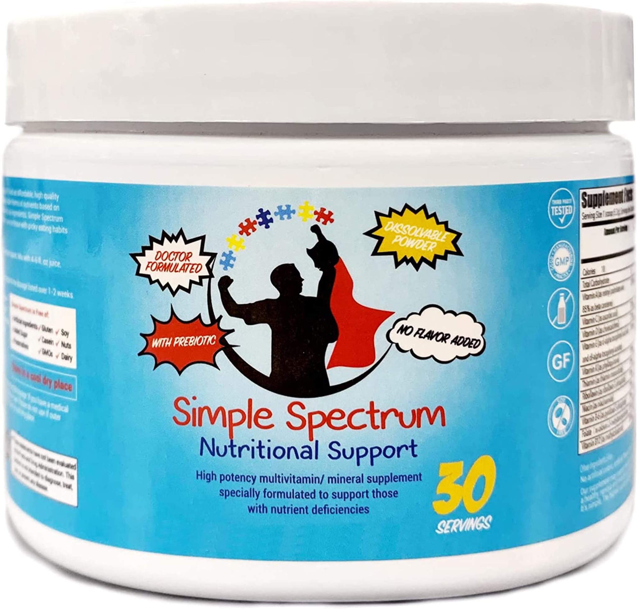 Supplement 5.6oz Powder - No Flavor Added - High-Bioavailability Multivitamin/Mineral for Kids (30 Servings)