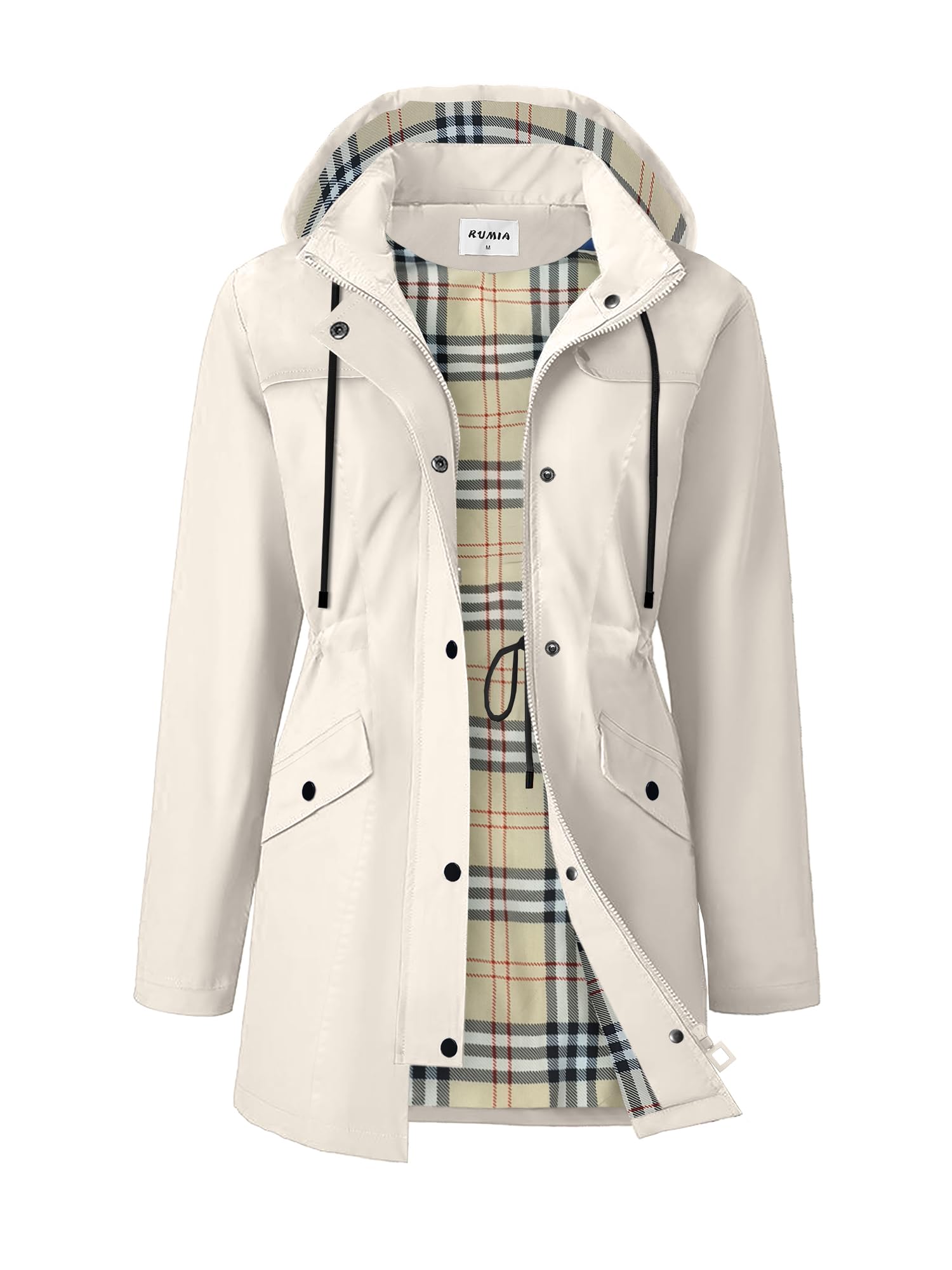 Raincoat Women Waterproof Long Hooded Trench Coats Lined Windbreaker Jackets for Women 2026 S-2XL-image-38