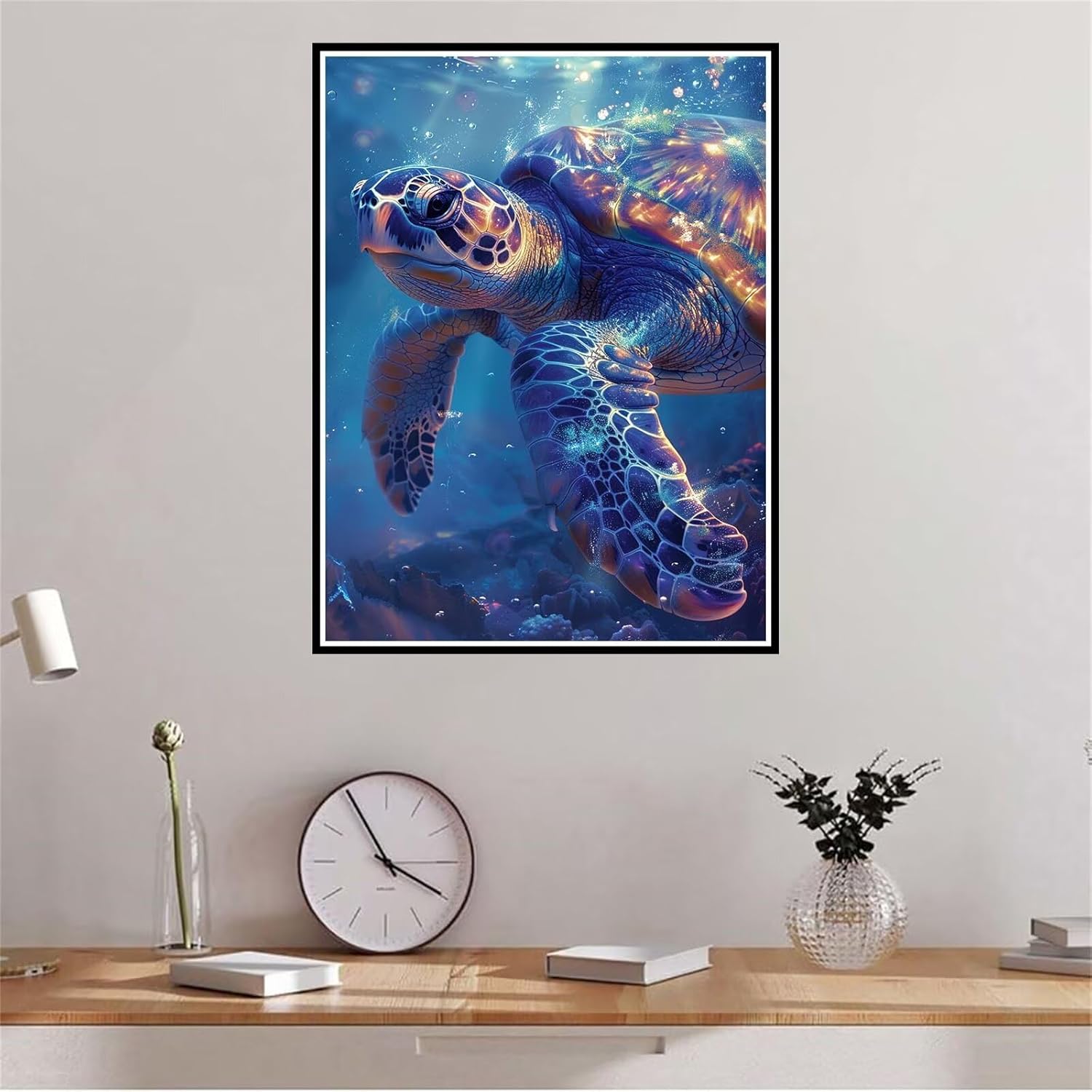 Diamond Painting Kits for Adults, 60x80cm Diamond Painting Sea Turtles, Full Drill Round Diamond Dots Paintings for Beginners, Paint by Numbers Gem Art Diamond Painting Animal Kits, Home Wall Decor