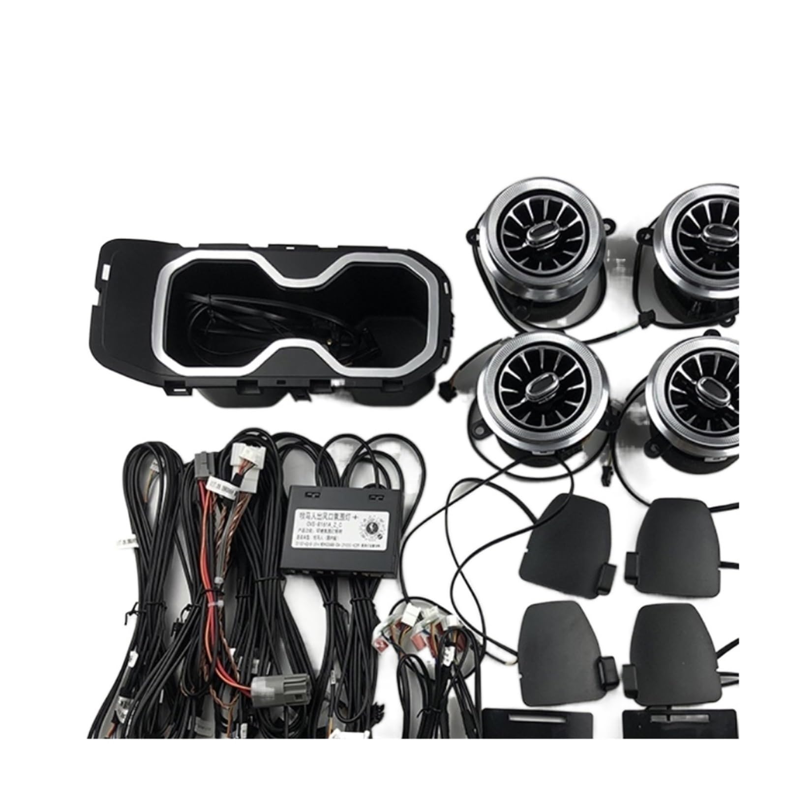 XCZPRKMXY Led Turbine Outlet Ambient Light Compatible with Jeep Wrangler JL 2018-2020 LED Front Air Condition Vent Inlet Center Console Ambient Lamp(with Cup Light)