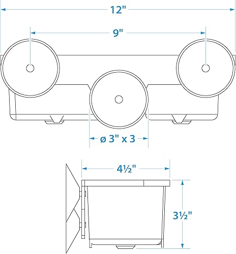 Miniatura 8 de Seachoice Cruisin' Caddy, organizador de bebidas y artículos marinos resistente a los rayos UV, color blanco